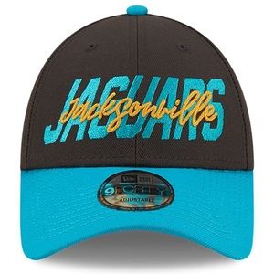 Jacksonville Jaguars New Era 2022 NFL Draft 9FORTY Adjustable Hat - Black/Teal